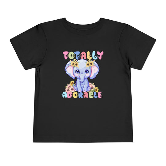 Totally Adorable Toddler Tee, a soft, short sleeve t-shirt for toddlers made from 100% Airlume cotton, featuring a tear-away label for comfort.