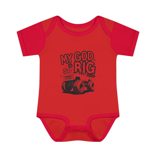 Infant unisex My GOF is So Big onesie, featuring a soft, ring-spun cotton fabric with lap shoulders for easy dressing, perfect for comfort and style.