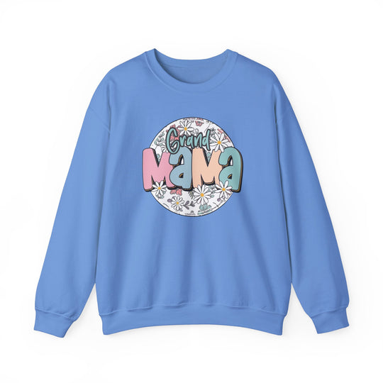 A heavy blend crewneck sweatshirt featuring a graphic design of a white flower, ideal for all occasions. Unisex sizing, ribbed knit collar, 50% cotton, 50% polyester, loose fit, medium-heavy fabric. From Worlds Worst Tees.