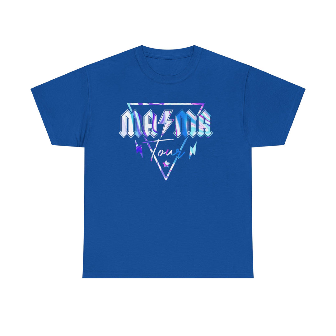 Unisex Ma/Ma Band Tee with triangle logo design. Heavy cotton, no side seams, ribbed knit collar for elasticity. Classic fit, medium weight fabric. Sizes S-5XL.
