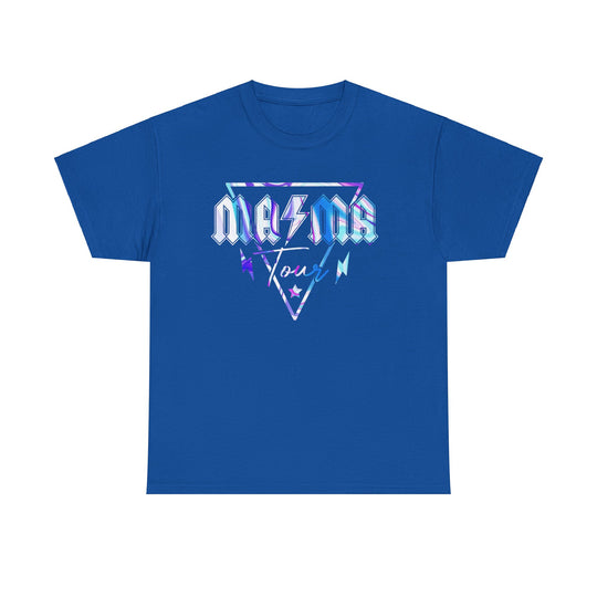 Unisex Ma/Ma Band Tee with triangle logo design. Heavy cotton, no side seams, ribbed knit collar for elasticity. Classic fit, medium weight fabric. Sizes S-5XL.