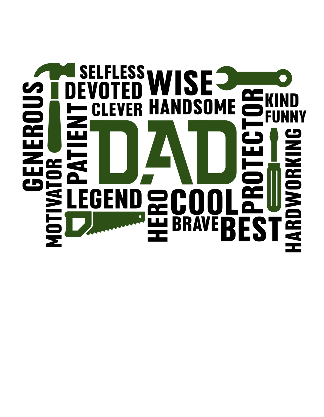 A durable, relaxed fit All Dad All Day Tee in ring-spun cotton. Soft-washed, garment-dyed fabric for coziness. Double-needle stitching, no side-seams for durability and shape retention. From Worlds Worst Tees.