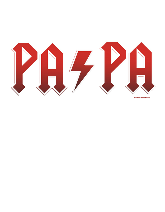 A red and white Pa/Pa Hoodie logo with a lightning bolt symbol. Unisex heavy blend hooded sweatshirt, 50% cotton, 50% polyester, cozy and warm for cold days. Kangaroo pocket and matching drawstring.