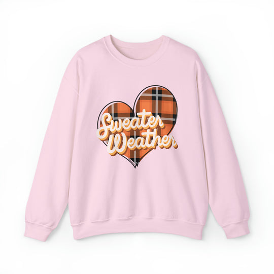 A cozy unisex heavy blend crewneck sweatshirt, the Sweater Weather Crew offers comfort with a loose fit. Ribbed knit collar, no itchy seams, and a blend of polyester and cotton for durability.
