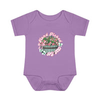 Hand Picked by GOD Onesie, infant unisex fit, soft ring-spun cotton with lap shoulders for easy dressing, perfect for comfort and mobility.
