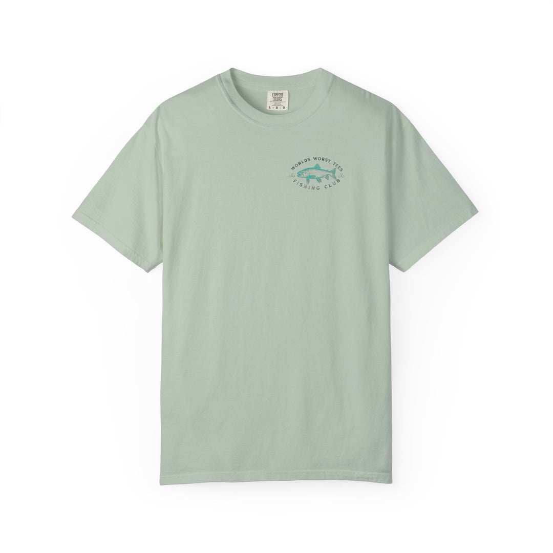 It's Fish O'clock Somewhere Tee by Comfort Colors 1717, featuring a relaxed fit and durable garment-dyed cotton, ideal for casual wear.