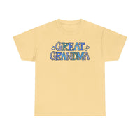 Great Grandma Tee: Unisex heavy cotton t-shirt with durable design. No side seams for comfort. Ribbed knit collar. Classic fit, 100% cotton. Sizes S-5XL.