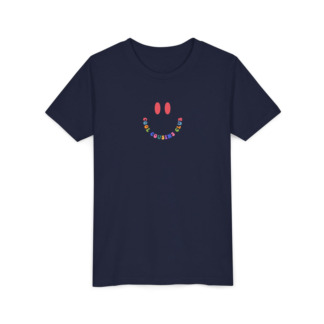 Cool Cousins Club Youth Tee, lightweight and comfy, perfect for kids' daily wear. Features a crew neckline and side seams, enhancing shape and fit.