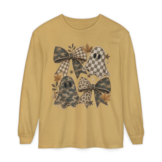 Ghost Camo and Bows Crew Long Sleeve Tee
