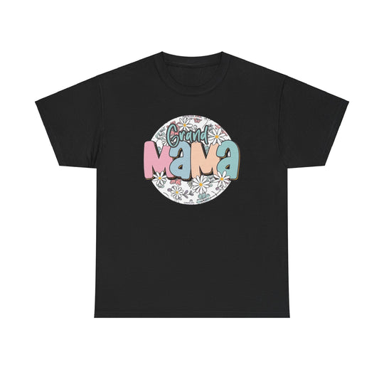 Unisex black tee with graphic design featuring a bold flower motif. Classic fit, ribbed knit collar, and durable construction. Perfect for casual style. From Worlds Worst Tees.