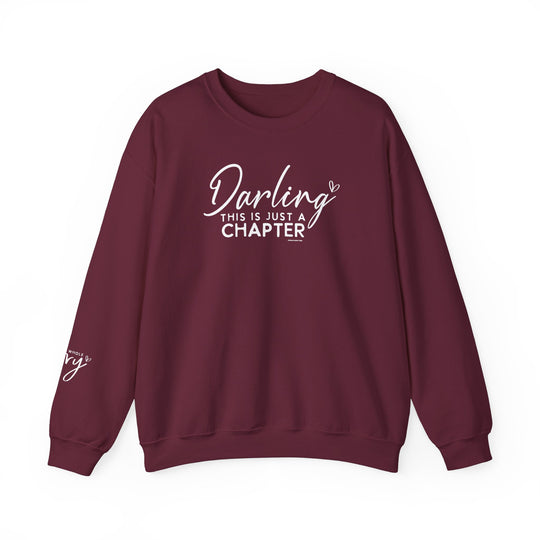 A cozy unisex heavy blend crewneck sweatshirt, the This Is Just a Chapter Crew, offers comfort with ribbed knit collar and durable double-needle stitching. Made from 50% cotton, 50% polyester fabric.