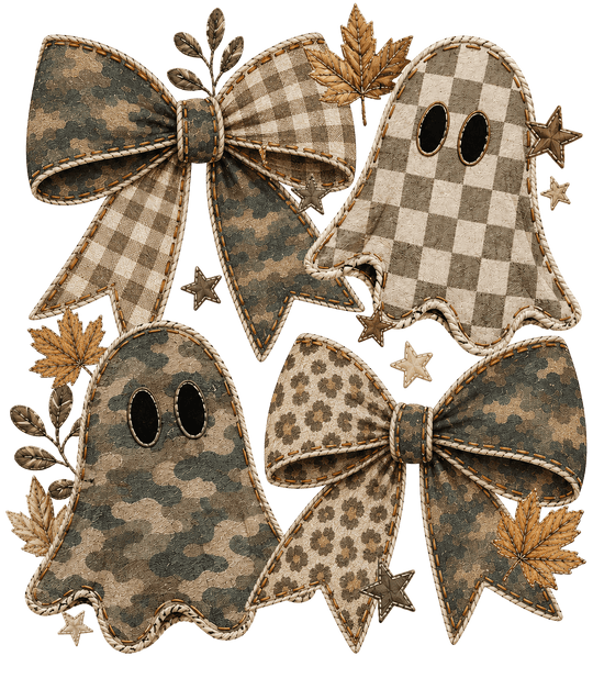 Ghost Camo and Bow Crew Toddler Long Sleeve Tee