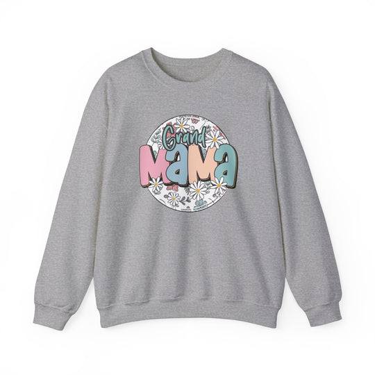 A grey sweatshirt featuring a graphic design, ideal for comfort in any situation. Unisex heavy blend crewneck with ribbed knit collar, no itchy side seams, 50% cotton, 50% polyester, medium-heavy fabric, loose fit, true to size.