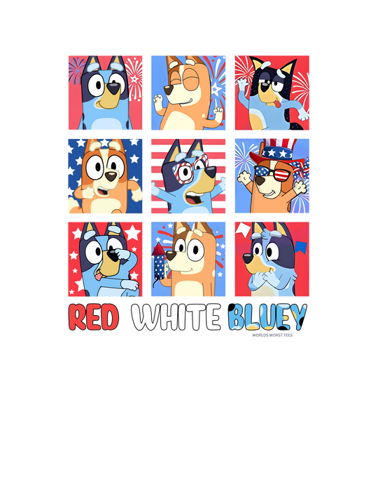 Red White and Bluey Toddler Tee