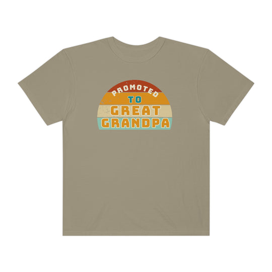 A soft, ring-spun cotton t-shirt featuring a graphic design, perfect for daily wear. Relaxed fit, durable double-needle stitching, and tubular shape. Ideal for the promoted Great Grandpa Tee from Worlds Worst Tees.