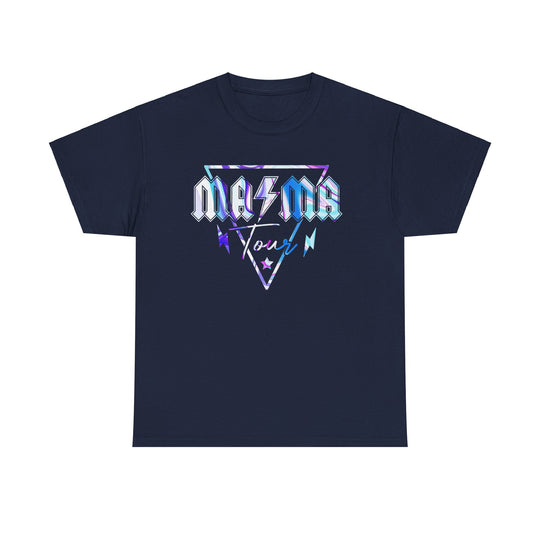 Unisex Ma/Ma Band Tee, a classic fit t-shirt with graphic design. Medium weight fabric, ribbed knit collar, and durable tape on shoulders. Sizes S-5XL. No side seams for comfort.