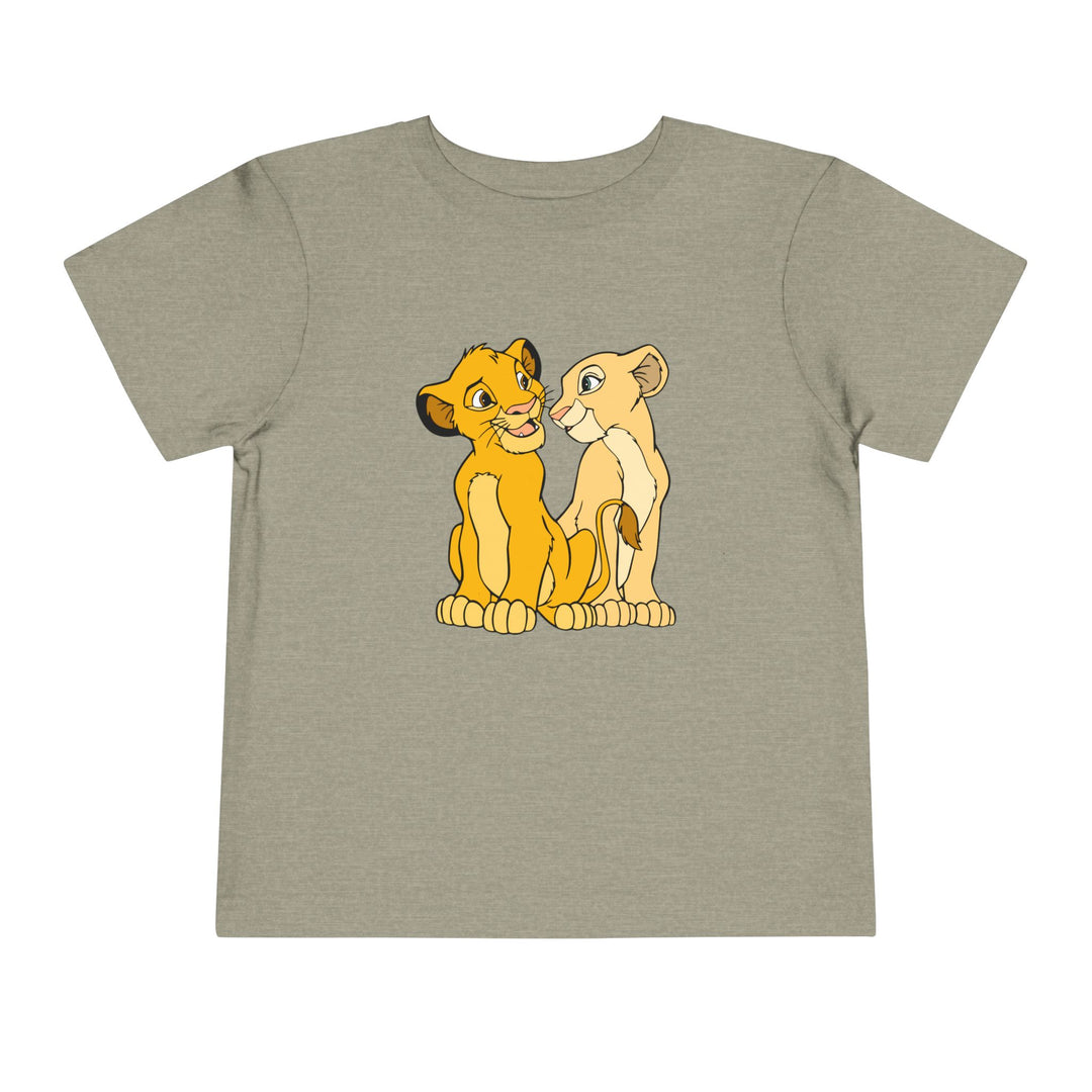 Simba Toddler Tee: A short-sleeve, 100% cotton t-shirt for toddlers, featuring a comfortable tear-away label, perfect for everyday wear.