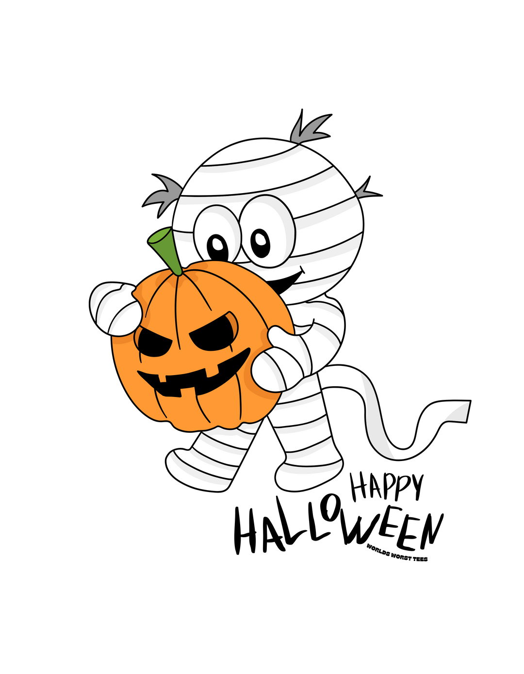 Happy Halloween Mummy Long Sleeved Onesie
