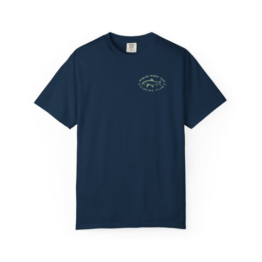 Comfort Colors 1717 It's Fish O'clock Somewhere Tee in relaxed fit, showcasing durable double-needle stitching and crew neckline, ideal for casual or semi-formal settings.