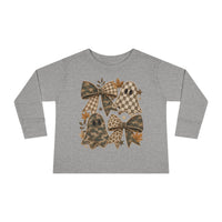 Ghost Camo and Bow Crew Toddler Long Sleeve Tee