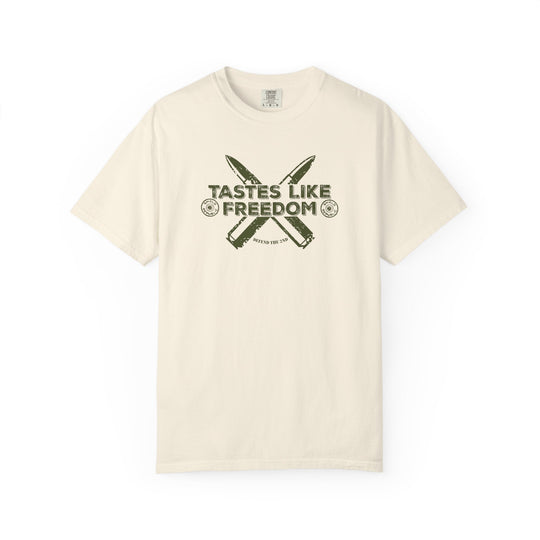 Comfort Colors 1717 Freedom Tee, a relaxed-fit, durable, garment-dyed t-shirt made with 100% ring-spun cotton, perfect for everyday wear. Available in multiple sizes.