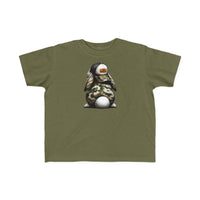 Egg Hunter Kids Tee featuring a cartoon rabbit wearing a hat, designed for toddlers' comfort with soft, durable fabric, perfect for playful adventures.