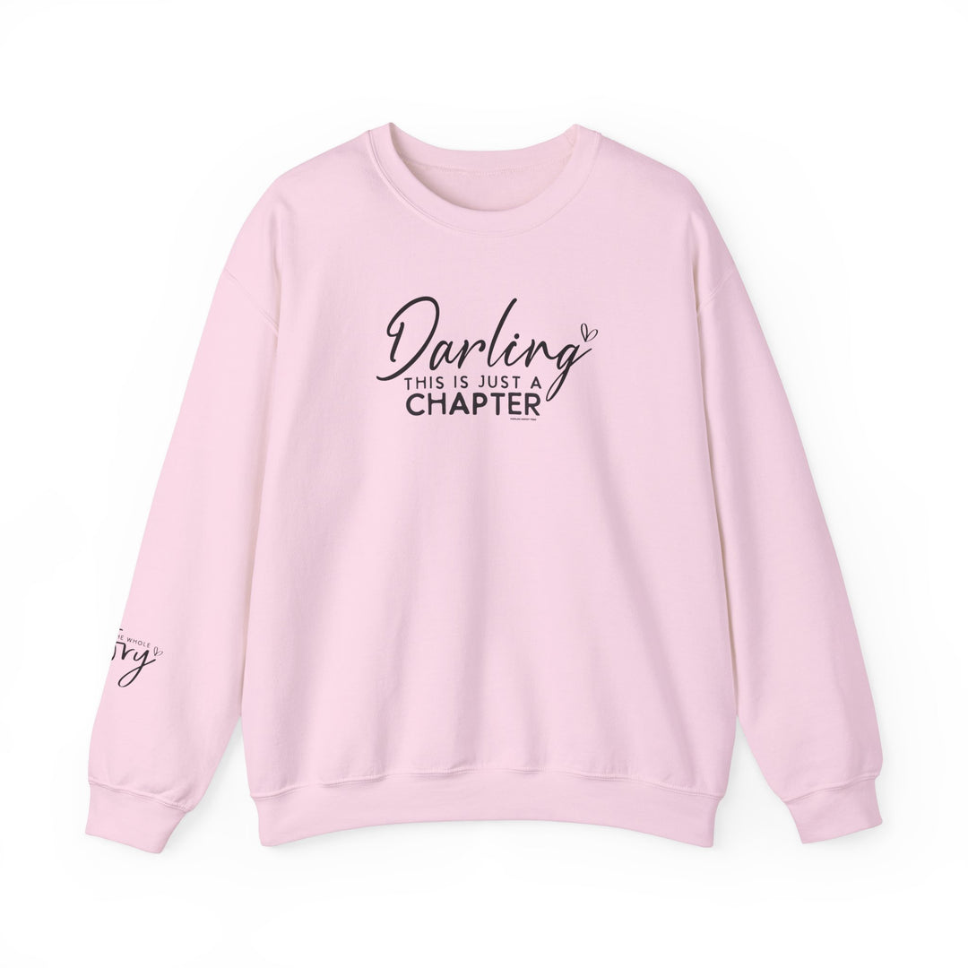 Unisex heavy blend crewneck sweatshirt, This Is Just a Chapter Crew. Comfortable fit, ribbed knit collar, no itchy side seams. 50% cotton, 50% polyester, durable double-needle stitching. Ethically grown US cotton.