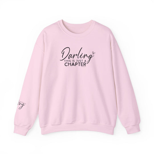 Unisex heavy blend crewneck sweatshirt, This Is Just a Chapter Crew. Comfortable fit, ribbed knit collar, no itchy side seams. 50% cotton, 50% polyester, durable double-needle stitching. Ethically grown US cotton.