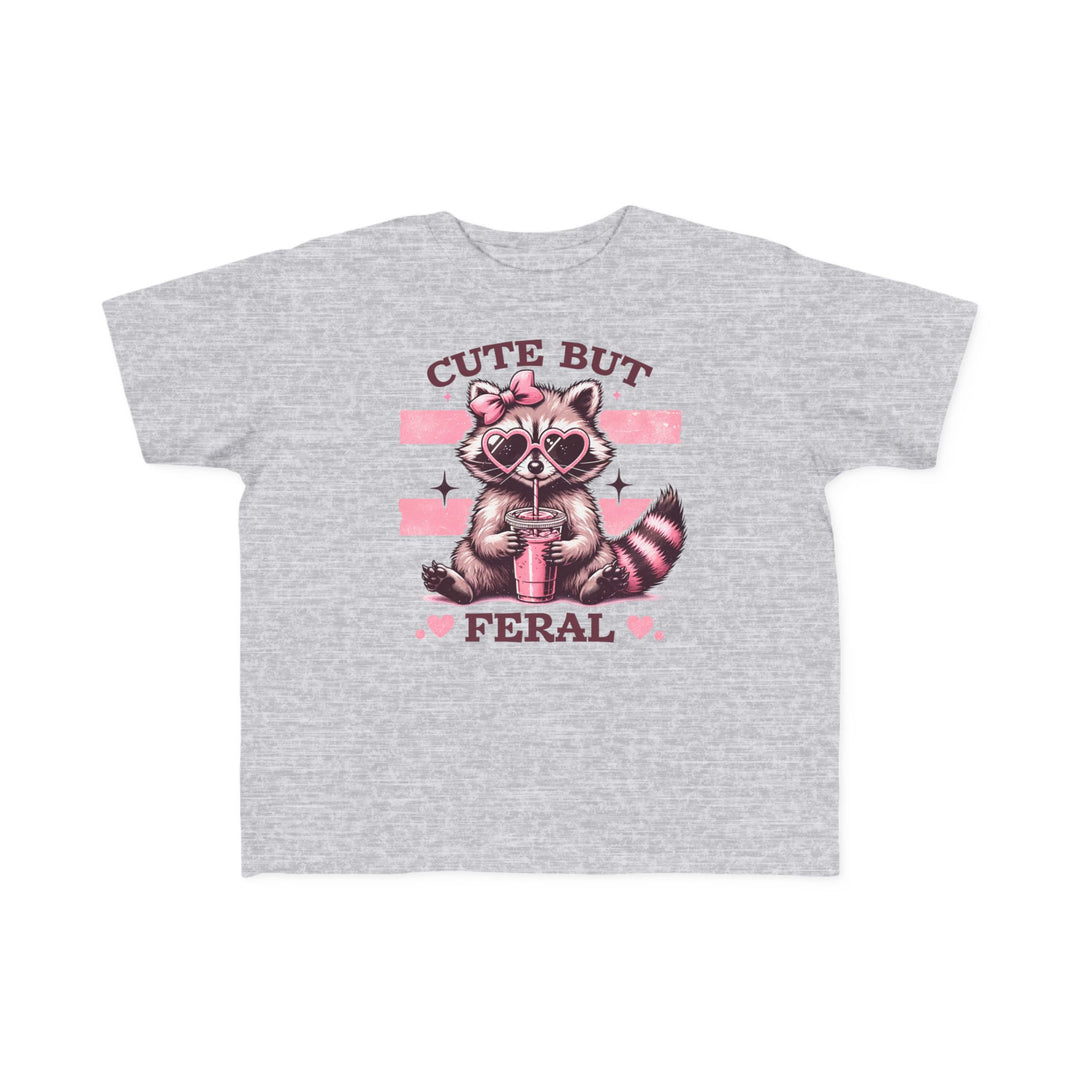 Cute but Feral Toddler Tee featuring a soft, durable fabric perfect for toddlers, showcasing a classic fit design ideal for adventurous play.