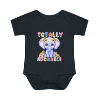 Totally Adorable Onesie: Infant unisex bodysuit with lap shoulders, made of soft, 100% ring-spun cotton, designed for comfort and easy dressing.