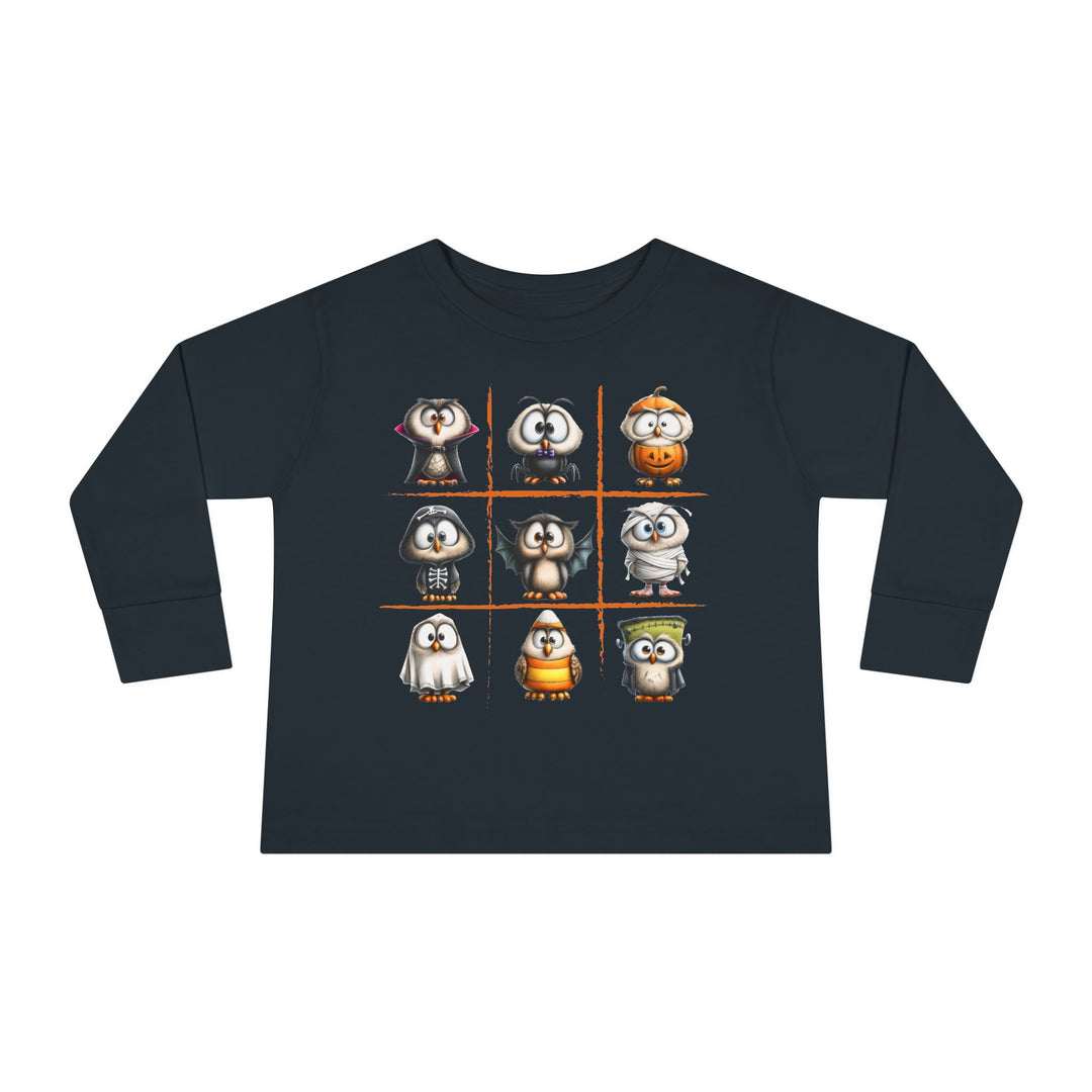 Tic-Tac-Toe Owls Toddler Long Sleeve Tee