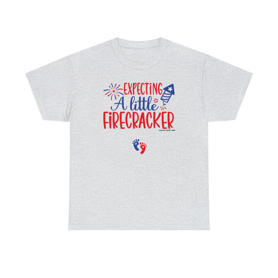 Unisex heavy cotton tee with red and blue text, no side seams for comfort, tape on shoulders for durability, ribbed knit collar. Medium weight fabric, classic fit, true to size. From 'Worlds Worst Tees'.