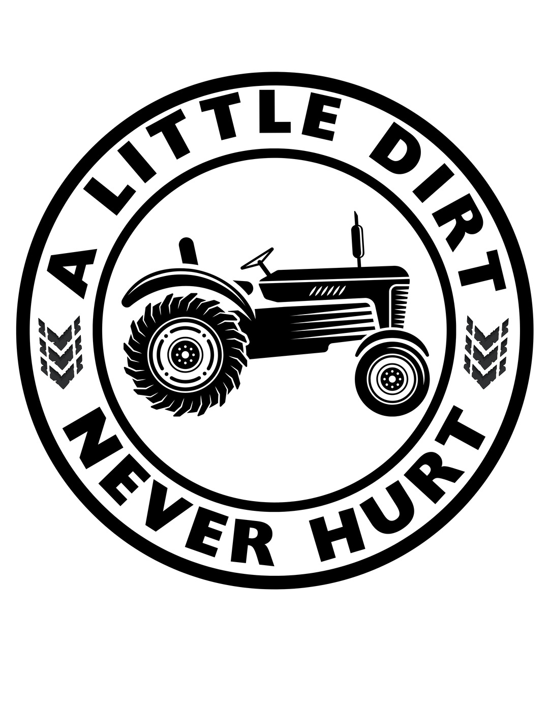 A Little Dirt Never Hurt Kids Tee with subtle chevron arrows; designed for active comfort with 100% combed cotton and classic fit.