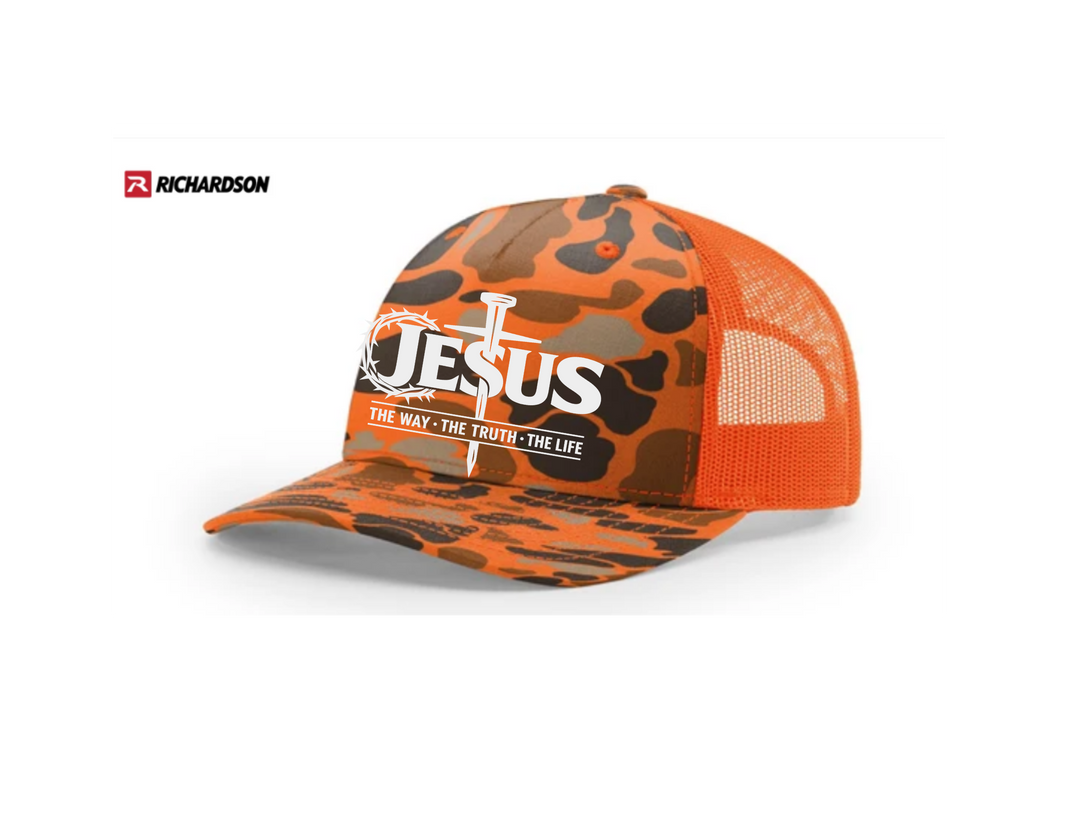 Jesus The Way The Truth The Life Five-Panel Trucker