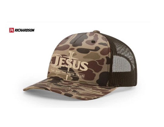 Jesus The Way The Truth The Life Five-Panel Trucker