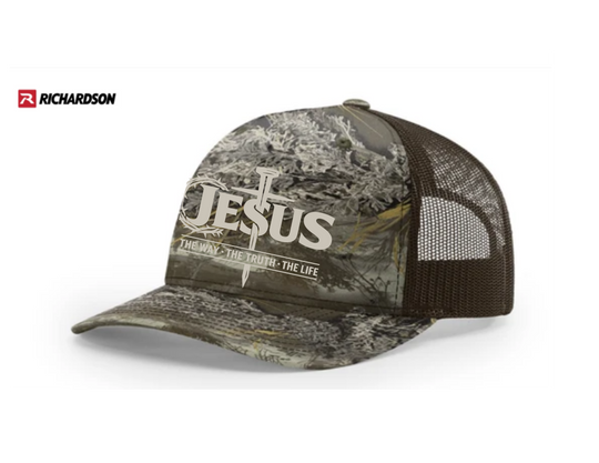 Jesus The Way The Truth The Life Five-Panel Trucker