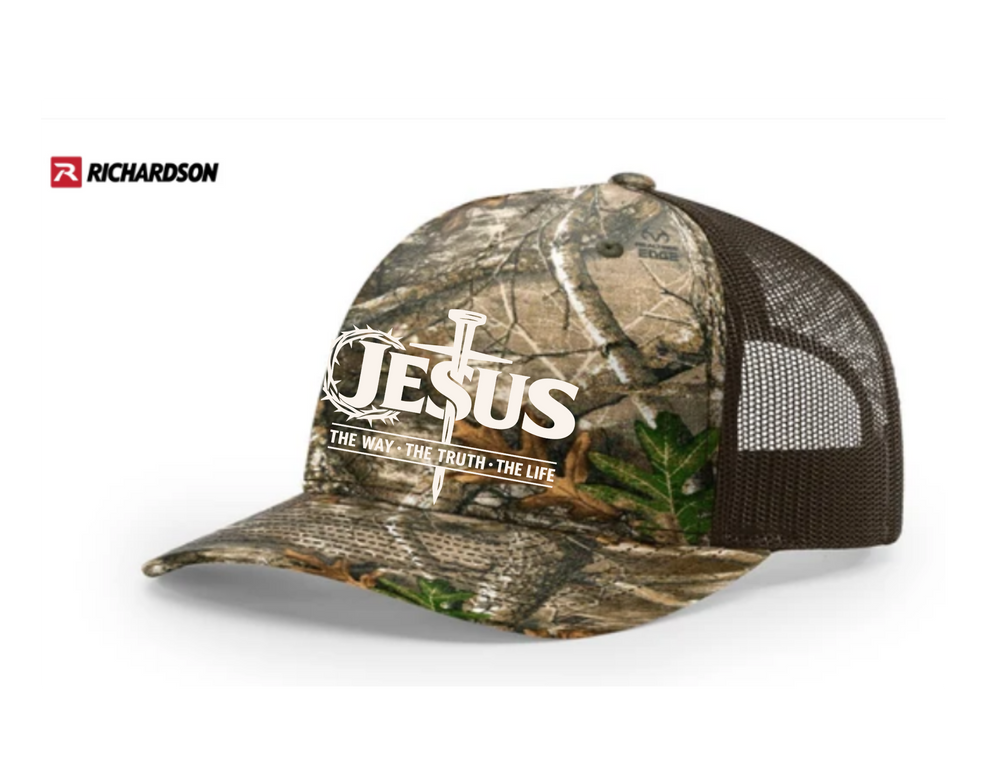 Jesus The Way The Truth The Life Five-Panel Trucker