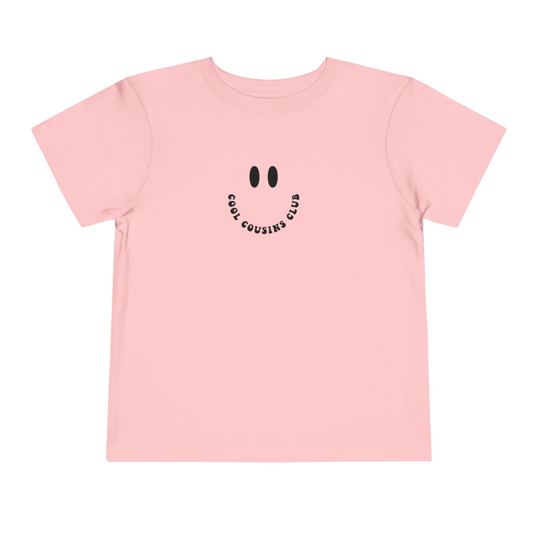Toddler wearing the Cool Cousins Club Toddler Tee, a comfortable Bella Canvas short sleeve made of 100% cotton, perfect for everyday wear.