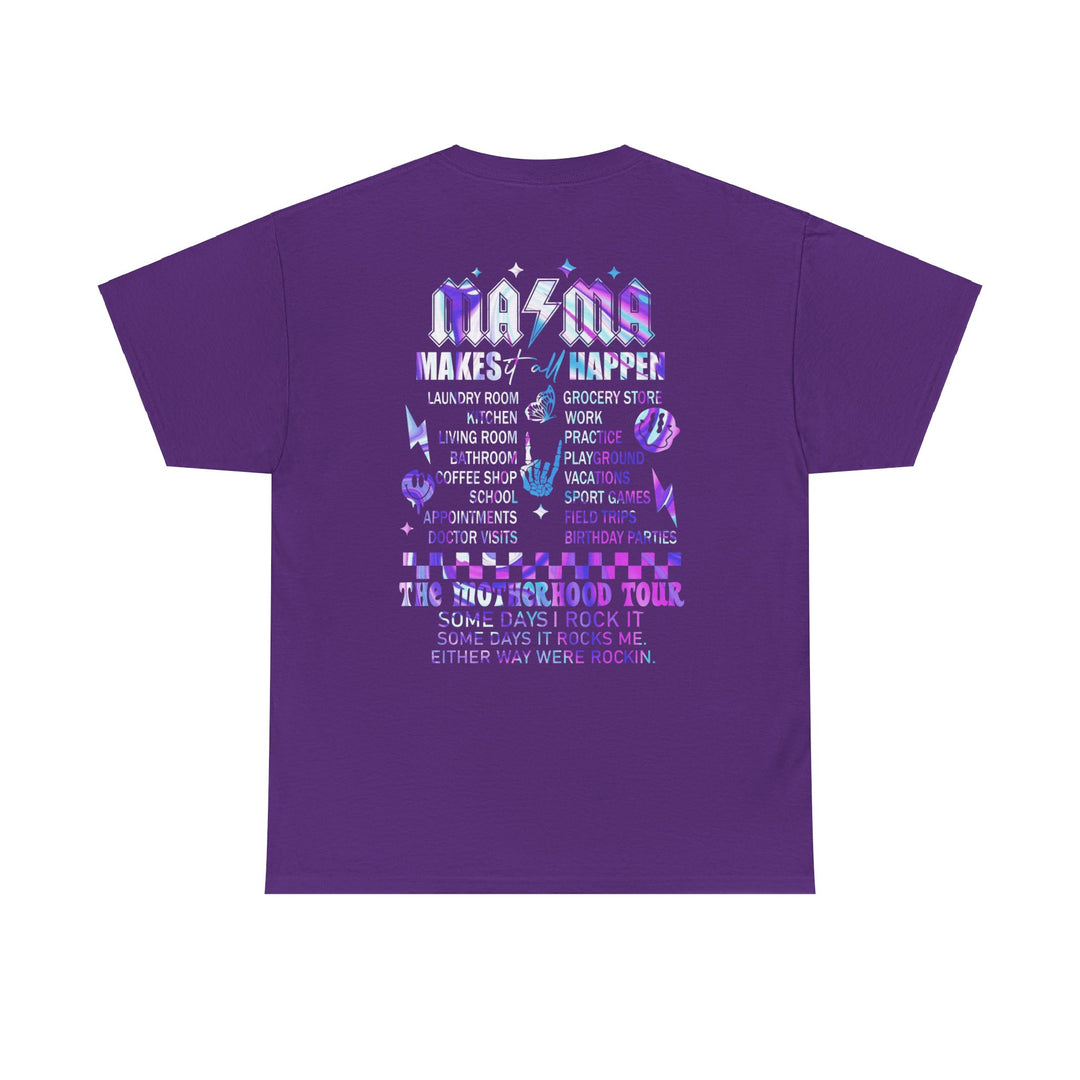 Unisex Ma/Ma Band Tee: A staple in casual fashion, this heavy cotton tee features a classic fit with no side seams for comfort. Ribbed knit collar and durable tape on shoulders. Sizes S-5XL.