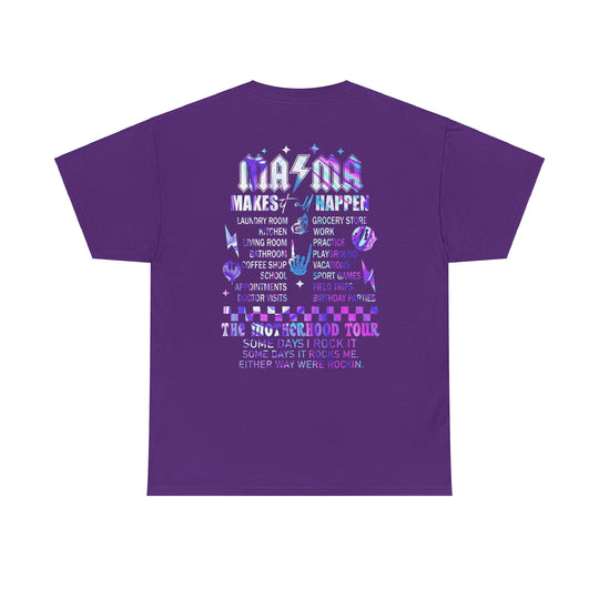 Unisex Ma/Ma Band Tee: A staple in casual fashion, this heavy cotton tee features a classic fit with no side seams for comfort. Ribbed knit collar and durable tape on shoulders. Sizes S-5XL.