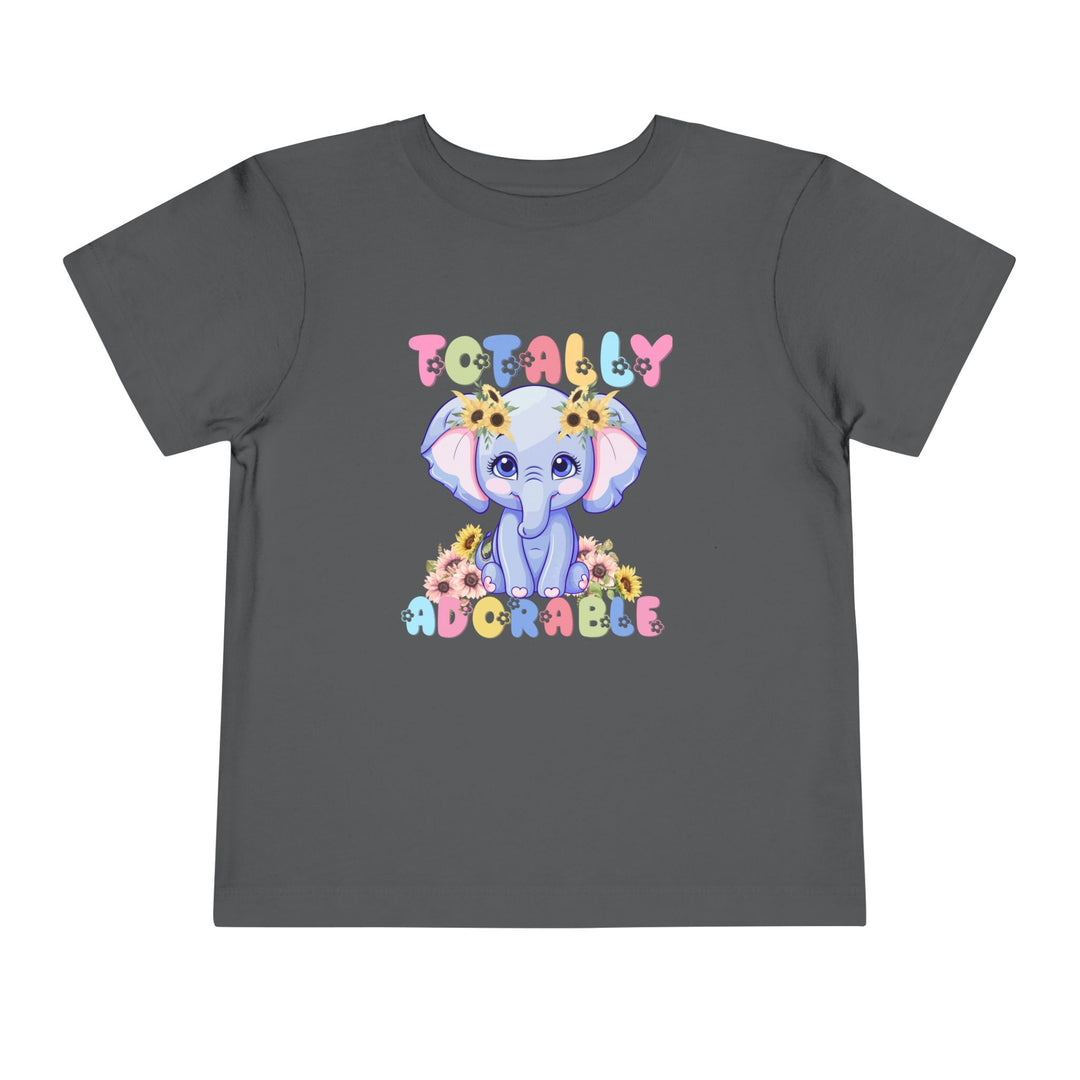Totally Adorable Toddler Tee, a short sleeve shirt made of 100% Airlume cotton, offering comfort with a tear-away label, perfect for everyday toddler wear.
