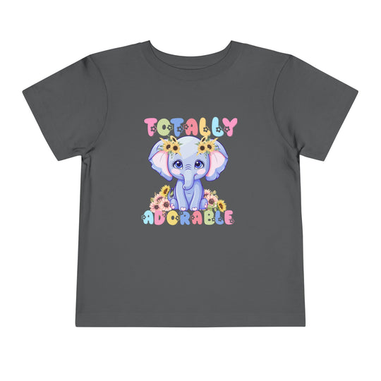 Totally Adorable Toddler Tee, a short sleeve shirt made of 100% Airlume cotton, offering comfort with a tear-away label, perfect for everyday toddler wear.