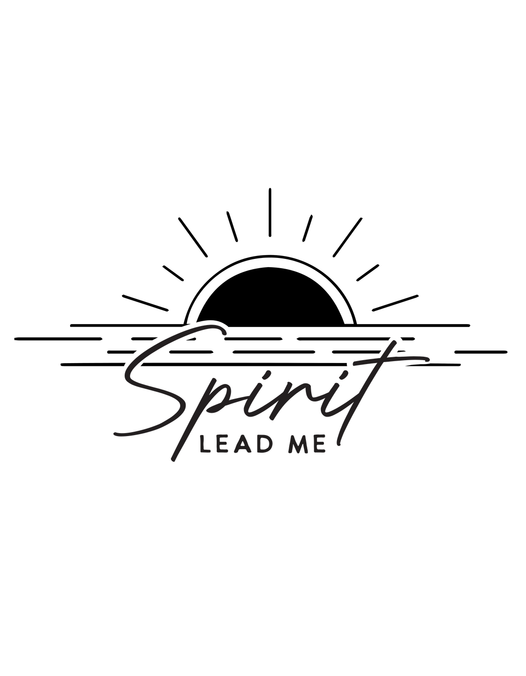 A unisex heavy blend crewneck sweatshirt, Spirit Lead me Crew, in black. Features ribbed knit collar, no itchy side seams, and durable double-needle stitching. Made of 50% cotton and 50% polyester for cozy wear.