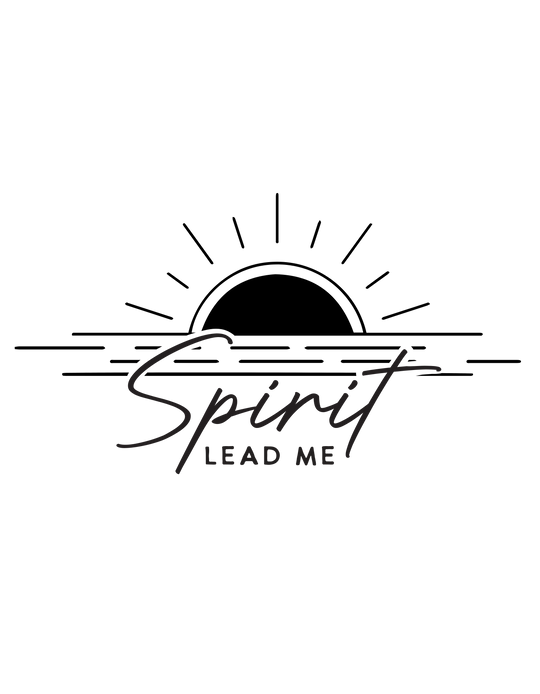 A unisex heavy blend crewneck sweatshirt, Spirit Lead me Crew, in black. Features ribbed knit collar, no itchy side seams, and durable double-needle stitching. Made of 50% cotton and 50% polyester for cozy wear.