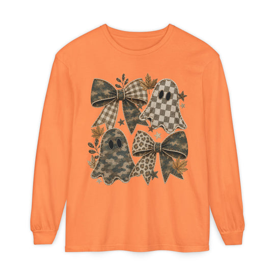Ghost Camo and Bows Crew Long Sleeve Tee