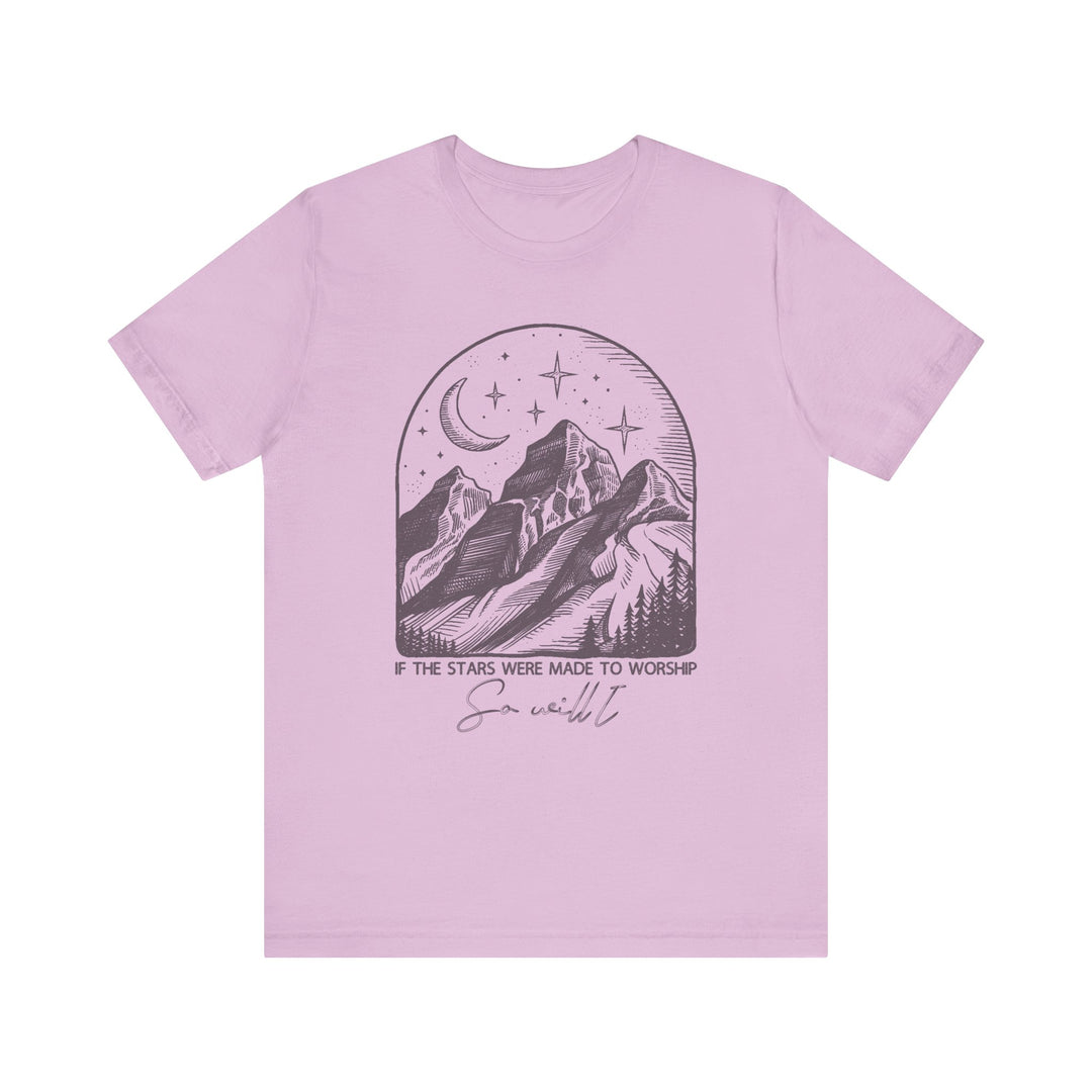 Worship Tipsy Tee: A classic unisex jersey short sleeve tee with ribbed knit collars and tapered shoulders, made of soft, breathable Airlume cotton for lasting comfort.
