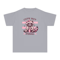 Cute but Feral Kids Tee, classic fit, soft-washed, garment-dyed, made from 100% combed ring-spun cotton, designed for comfort in kids' active routines.
