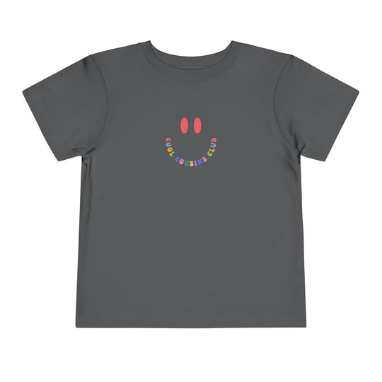 Cool Cousins Club Toddler Tee, showcasing a lightweight, short-sleeve design made from soft 100% Airlume cotton, ideal for everyday wear by toddlers.