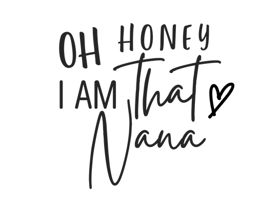 A classic unisex ultra cotton tee with no side seams and ribbed collar, featuring the Oh Honey I am that Nana Tee design. Made of 100% US cotton for comfort and style.