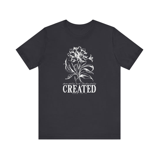 Unisex Created Tee with a classic crew neck and soft cotton, designed for comfort and durability. Ideal for casual and semi-formal wear.